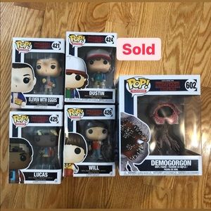 SOLD - Stranger Things Funko pop lot